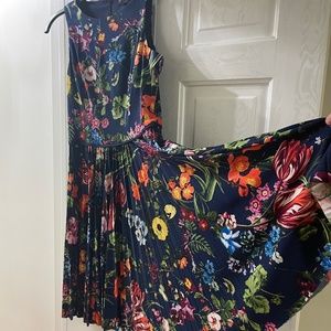 Maggie London navy floral print dress, semi-formal